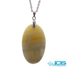 گردنبند کلسیت طلایی بدون زنجیر