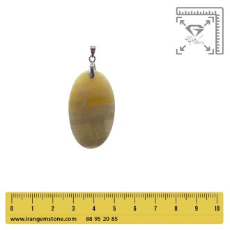 گردنبند کلسیت طلایی بدون زنجیر