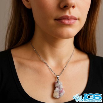 گردنبند یاقوت سرخ راف بدون زنجیر