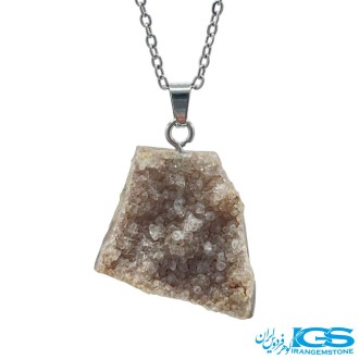 گردنبند سنگ کریستال کوارتز راف بدون زنجیر