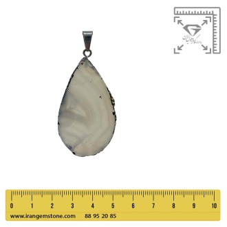 گردنبند عقیق سفید بدون زنجیر