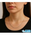 گردنبند زنجیر نقره مدل ونیزی سایز ۵۵ سانتی‌متر قطر ۱ میلی‌متر برند یاس | نقره ۹۲۵ اصل