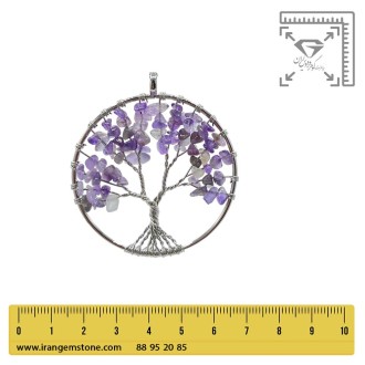 گردنبند آمیتیست درخت زندگی  بدون زنجیر