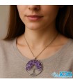 گردنبند آمیتیست درخت زندگی  بدون زنجیر