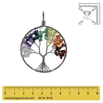 گردنبند درخت زندگی  هفت چاکرا بدون زنجیر