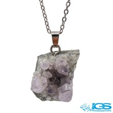 گردنبند سنگ آمیتیست راف بدون زنجیر