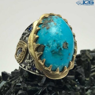 آویز بافت احیا شده فیروزه طبیعی کرمان TURQUOISE