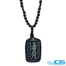 گردنبند هبهاب  و اونیکس مکرومه بافی