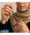 تسبیح یشم سبز اصل افغانستان 33 تایی