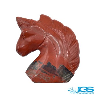 مجسمه جاسپر قرمز تراش اسب