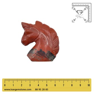 مجسمه جاسپر قرمز تراش اسب