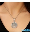 گردنبند سکه یک ریال پهلوی اصل با زنجیر استیل ضد حساسیت