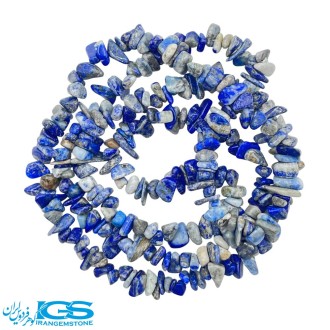 گردنبند لاجورد راف خورده چیپسی | سنگ طبیعی آرامش و بیان حقیقت