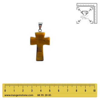 گردنبند سنگ چشم ببر طرح فرشته (بدون زنجیر) – نماد قدرت و تمرکز