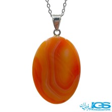 گردنبند عقیق کارنلین بدون زنجیر