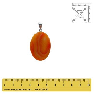 گردنبند عقیق کارنلین بدون زنجیر