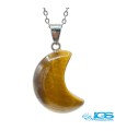 گردنبند سنگ چشم ببر طرح ماه (بدون زنجیر)