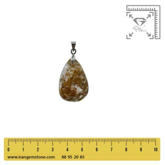 گردنبند سنگ روتایل طلایی بدون زنجیر