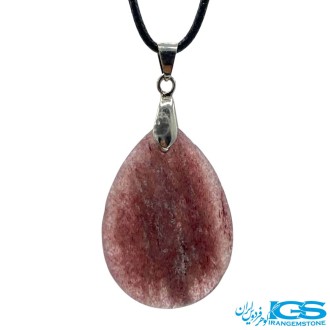 گردنبند سنگ کریستال چری کوارتز بدون زنجیر