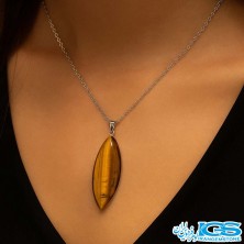 گردنبند سنگ چشم ببر (بدون زنجیر)