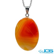 گردنبند عقیق کارنلین بدون زنجیر