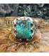 انگشتر نقره رکاب دست ساز کارکرده فیروزه نیشابور TURQUOISE