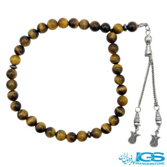 تسبیح 33 تایی سنگ چشم ببر اصل | زیبا، انرژیبخش و معنوی