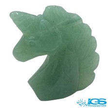 سنگ آونتورین یونیکورن تک شاخ سبز دکوری کلکسیونی
