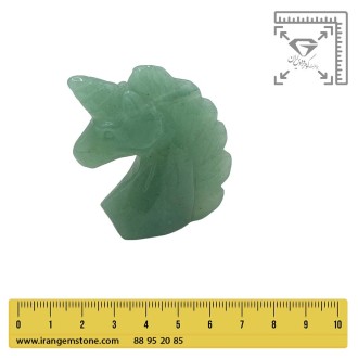 سنگ آونتورین یونیکورن تک شاخ سبز دکوری کلکسیونی