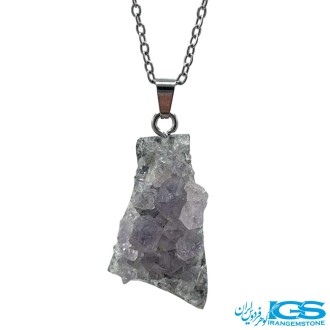 گردنبند سنگ آمیتیست ژئود اصل – نماد آرامش و محافظت