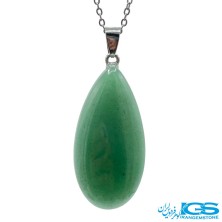 گردنبند آونتورین سبز اصل طرح اشک| سنگ شانس و انرژی مثبت