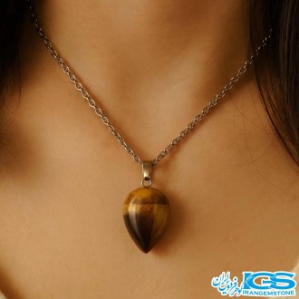 گردنبند سنگ چشم ببر (بدون زنجیر) – نماد قدرت و تمرکز