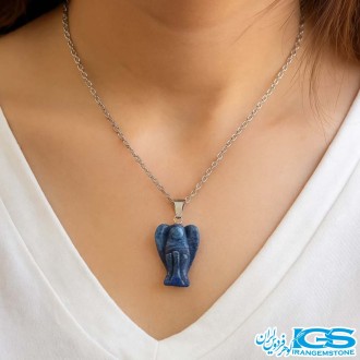 گردنبند لاجورد اصل بدون رنجیر | سنگی آرامش‌بخش