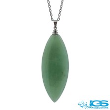 گردنبند آونتورین سبز اصل طرح اشک | سنگ شانس و انرژی مثبت