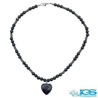 گردنبند سنگ اونیکس عقیق سیاه بدون زنجیر