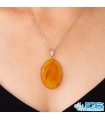 گردنبند عقیق کارنلین نارنجی اصل (بدون زنجیر) | انرژی‌بخش