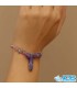 دستبند آمیتیست جواهری مدل پاپییون