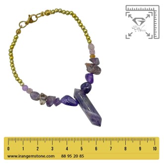 دستبند آمیتیست جواهری مدل پاپییون