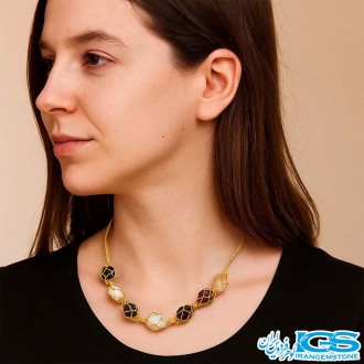 گردنبند هفت چاکرا مکرومه بافی