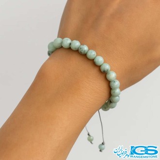 دستبند مکرومه بافی آمازونیت اصل | آرامش، خلاقیت و تعادل انرژی