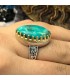 انگشتر نقره رکاب ماشینی ترک فیروزه نیشابور TURQUOISE