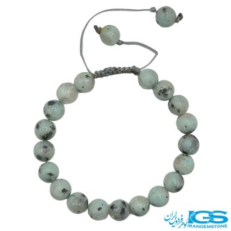 دستبند مکرومه بافی آمازونیت اصل | آرامش، خلاقیت و تعادل انرژی