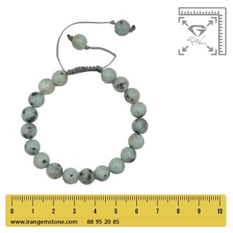 دستبند مکرومه بافی آمازونیت اصل | آرامش، خلاقیت و تعادل انرژی