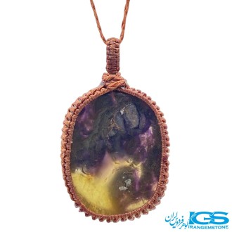 گردنبند آمیتیست مکرومه بافی