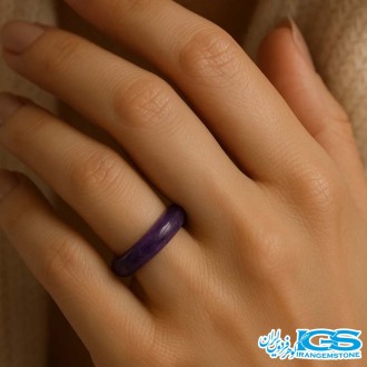 انگشتر سنگ آمیتیست رینگی سایز 54