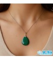 گردنبند سنگ مالاکیت اصل (بدون زنجیر) آرامش‌بخش