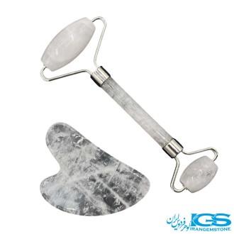 گواشا و رولر ماساژ صورت کریستال کوارتز