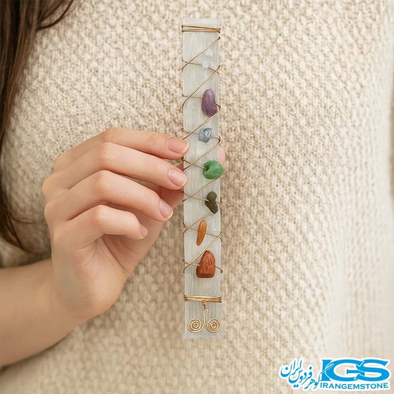 استوانه انرژی هفت چاکرا  و سنگ سلنیت