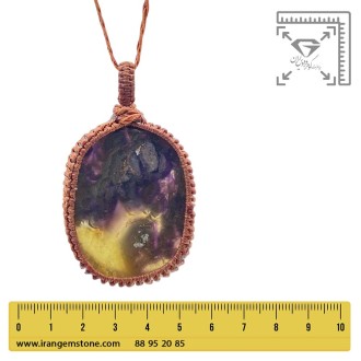 گردنبند فلوریت رنگین کمان بافت مکرومه