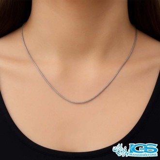 زنجیر استیل ماری نقره ایی ۵۰ سانتی‌متر (قطر ۱ میلی‌متر)